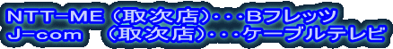 NTT-ME (掟X)Btbc
J-com   (掟X)P[uer

